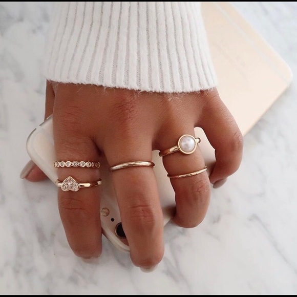 Love jewlry Jewelry - Set of 5 Love rings